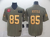 Nike 49ers 85 George Kittle 2019 Olive Gold Salute To Service Limited Jersey,baseball caps,new era cap wholesale,wholesale hats